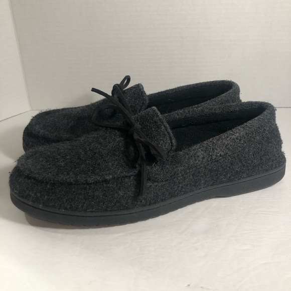 Deluxe by DearFoams Men’s Slippers Size 9-10 Dark Gray - Picture 2 of 7